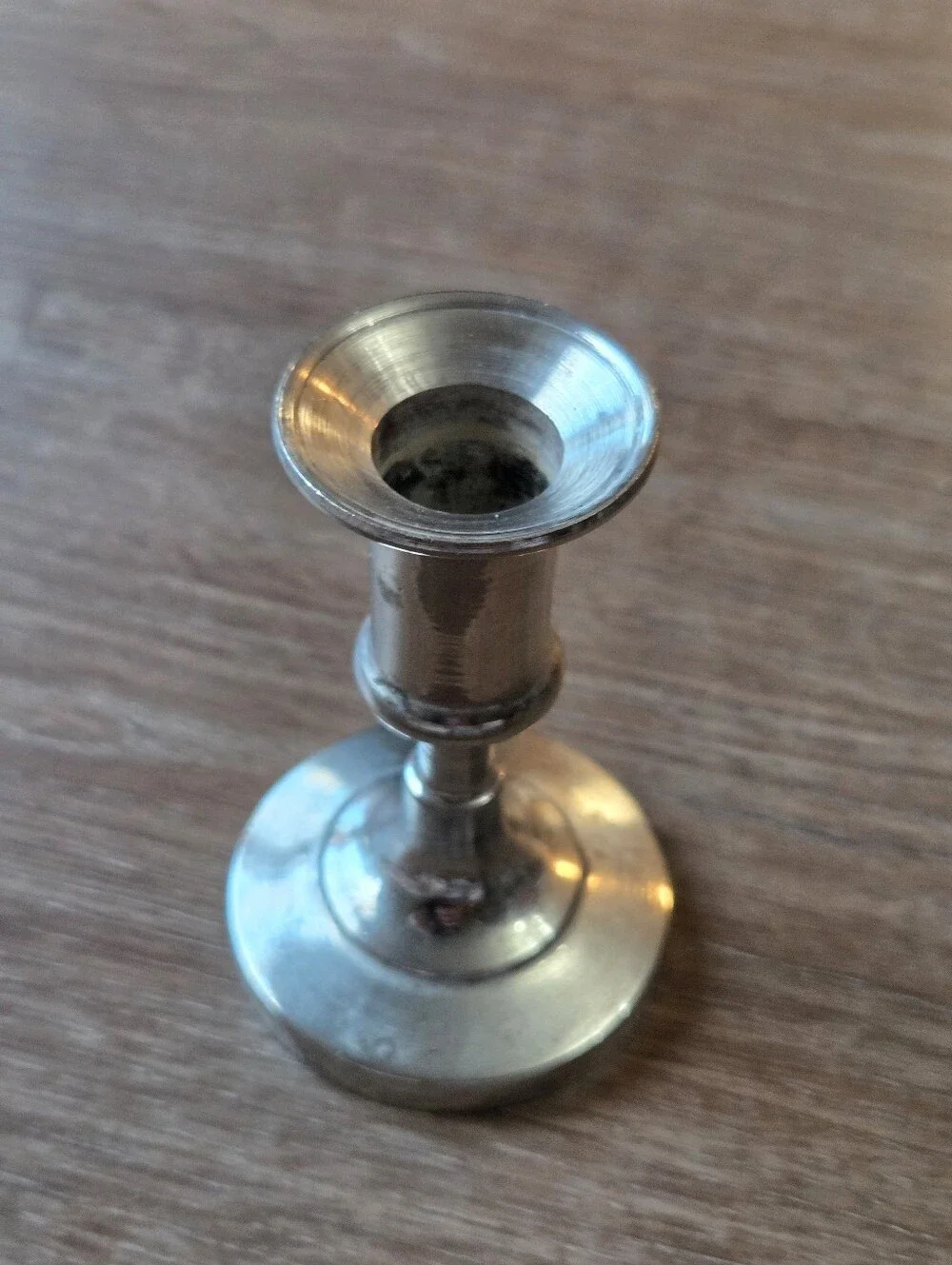 Vintage Silver Toned Single Candlestick Holder Made in Italy Decor